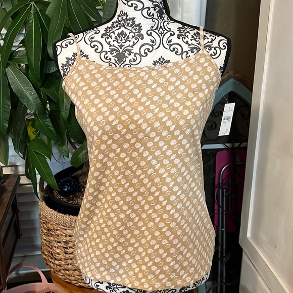 NWT Ann Taylor Tan Camisole Shells Large #450 - Picture 1 of 6